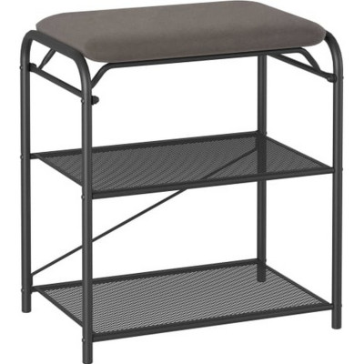 Подставка металлическая для обуви 3-х ярусная 45*30*50 см сиденье графит Гранада 13_НБК ЗМИ Подставка металлическая для обуви 3-х ярусная 45*30*50 см сиденье графит Гранада 13_НБК ЗМИ