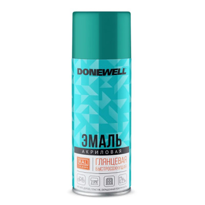 Эмаль аэроз. акриловая бирюзовая глянцевая RAL5018 520мл Donewell DW-A5018 Эмаль аэроз. акриловая бирюзовая глянцевая RAL5018 520мл Donewell DW-A5018