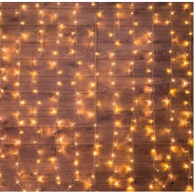 Гирлянда светодиодная  1,5*1,5 м 144 led 220 В 8 реж дождь теплый белый Neon-nigh