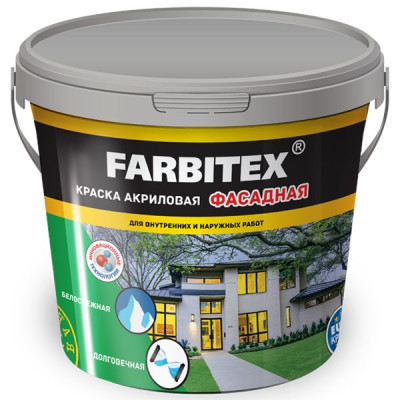 ВДК фасадная Farbitex акриловая белая база А 25,0кг