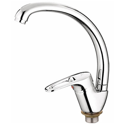 Смеситель для кухни однорыч. 35мм гайка излив высокий Хром Ledeme L5968-B