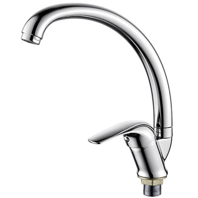 Смеситель для кухни однорыч. 35мм гайка излив высокий Хром Ledeme L5931