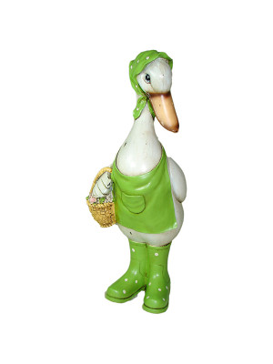 Фигура садовая Гусыня с корзинкой, полистоун, 32 см GF- Duck-01 Фигура садовая Гусыня с корзинкой, полистоун, 32 см GF- Duck-01