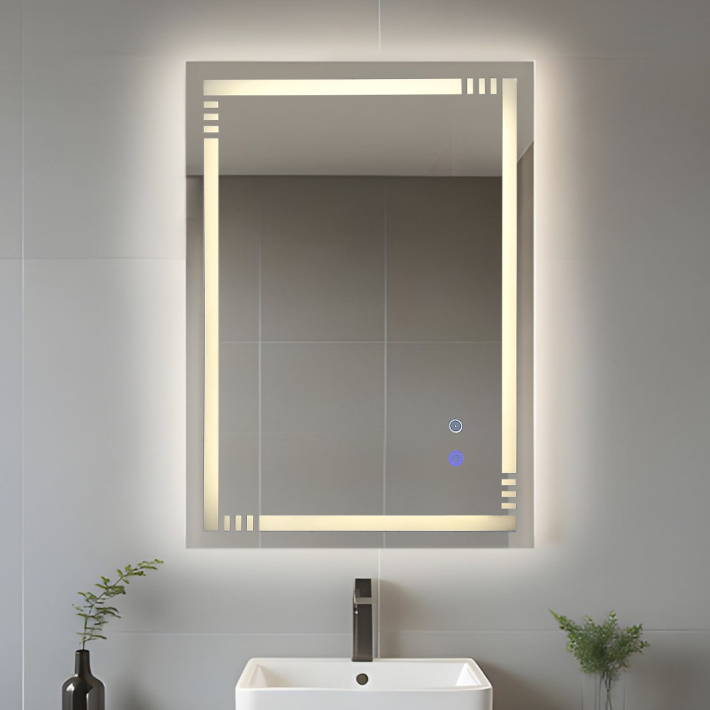 Зеркало для ванной 60*80 см LED подсветка антизапотевание прямоугольное KN-1103A60/80 KNOIS