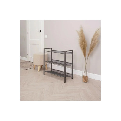 Подставка металлическая для обуви 3-х ярусная 67*27*61 см графит Торонто 23 ЗМИ Подставка металлическая для обуви 3-х ярусная 67*27*61 см графит Торонто 23 ЗМИ