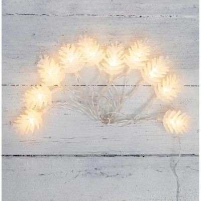 Гирлянда светодиодная  1,5 м 10 led 2*АА шишки белый теплый Neon-night