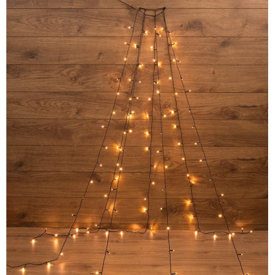 Гирлянда светодиодная  1,5 м 105 led 7 нитей 220 В с кольцом белый теплый Neon-night