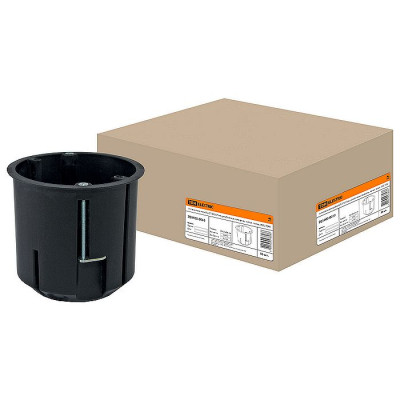 Коробка установочная СП D73х73мм, углубленная, саморезы, метал. лапки, IP20, TDM Коробка установочная СП D73х73мм, углубленная, саморезы, метал. лапки, IP20, TDM