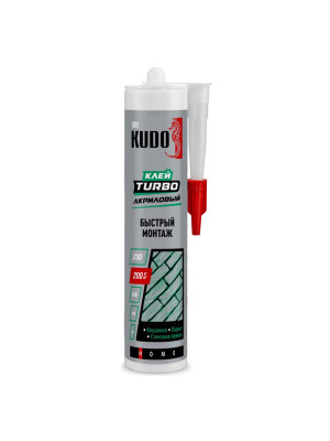 Жидкие гвозди Kudo Home Turbo для быстрого монтажа (на акриловой основе) белые 280мл (12) +5С
