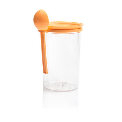 Емкость пластиковая для сыпучих продуктов с ложкой 0,7 л Полимербыт