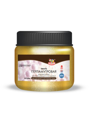 Эмаль универсальная акриловая OLECOLOR золото перламутровая 0,3кг