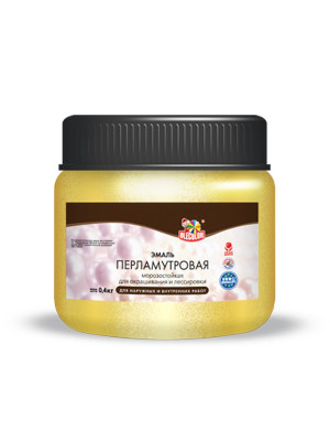 Эмаль универсальная акриловая OLECOLOR золотой жемчуг перламутровая 0,3кг