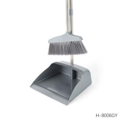 Набор пластиковый для уборки щетка + совок 27*24*80 см ручка металл серый Baizheng Набор пластиковый для уборки щетка + совок 27*24*80 см ручка металл серый Baizheng
