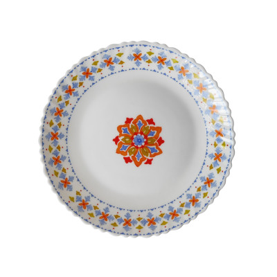 Тарелка стеклокерамическая обеденная 24 см Turkish Tile Коралл