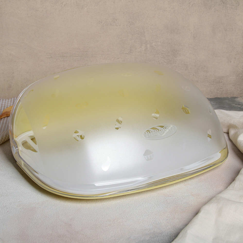 Хлебница пластиковая 40,7*35*17,5 см золотой туман Bread Berossi