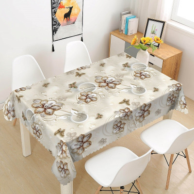 Клеенка ПВХ тканевая основа 1,4*20 м глянцевая рис STS5465-1 Grace