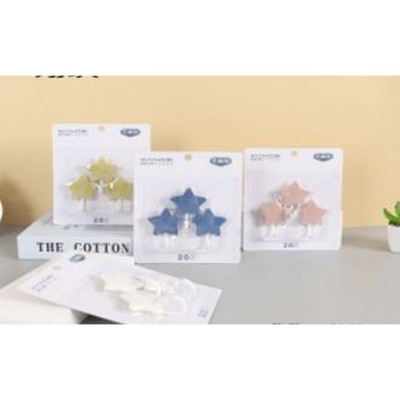 Набор пластиковых крючков 3 шт 4*8 см самоклеящийся металл держате Звездочка BZ-5141 Baizheng