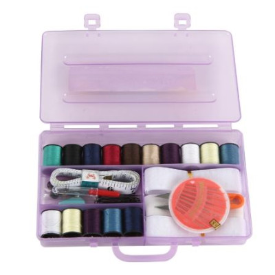 Набор швейный 23*14*3,3 см нитки сантиметр иглы ножницы пластиковый контейнер Baizheng