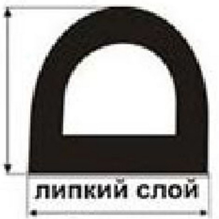 Фото Уплотнитель D профиль 9*8 Remontix коричневый 100 метров