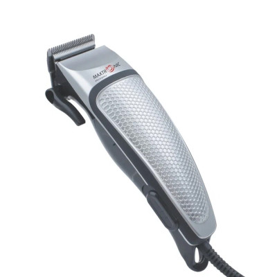 Машинка для стрижки  10 Вт сеть 220 В 4 насадки серебро Maxtronic