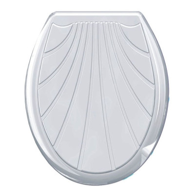 Сиденье для унитаза жесткое Ракушка белое