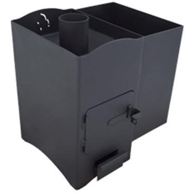 Печь банная  приварная Огонь 8мм с баком (лев) 12 куб.м.