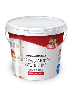 Эмаль для радиаторов отопления акриловая OLECOLOR белая 1,0кг