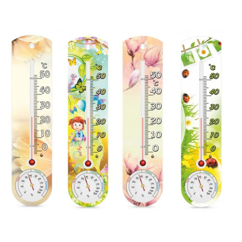 Термогигрометр биметаллический комнатный ассорти ТГК-1 Стеклоприбор