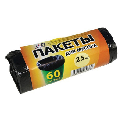 Мешок для мусора ПНД Мегапак 60л в рул 25шт Мешок для мусора ПНД Мегапак 60л в рул 25шт