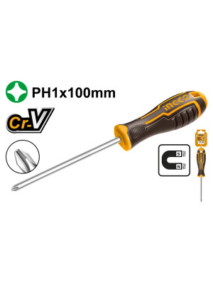 Отвертка PH1*100мм INGCO Cr-V HSDSPH1100