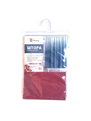 Штора для ванной 180х180см Baizheng BZ-YJYL-56591 красный Штора для ванной 180х180см Baizheng BZ-YJYL-56591 красный