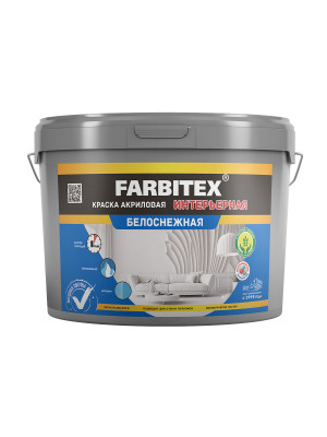 ВДК интерьерная белоснежная  3кг FARBITEX