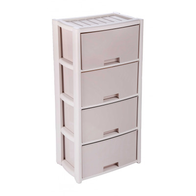 Комод пластиковый 4-х секционный 475*300*940 мм бежевый Колорит Альтернатива Комод пластиковый 4-х секционный 475*300*940 мм бежевый Колорит Альтернатива
