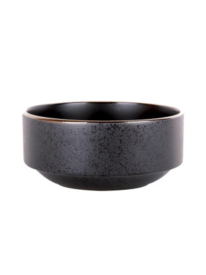 Салатник керамический  15 см 630 мл Elite black Коралл