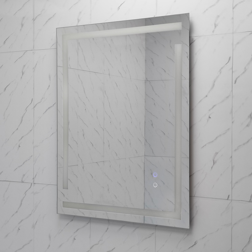 Зеркало для ванной 60*80 см LED подсветка антизапотевание прямоугольное KN-1092A60/80 KNOIS