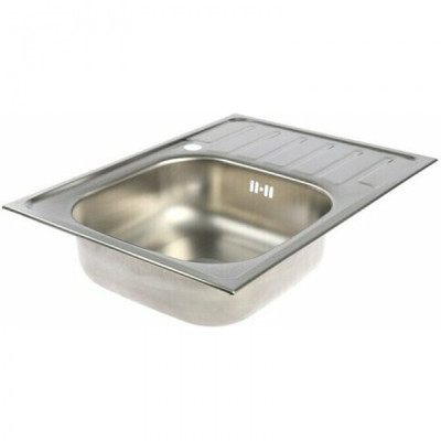 Мойка кухонная врезная 48x66*16см 0,6мм. (без сифона) Vladiks L-266 левая Мойка кухонная врезная 48x66*16см 0,6мм. (без сифона) Vladiks L-266 левая