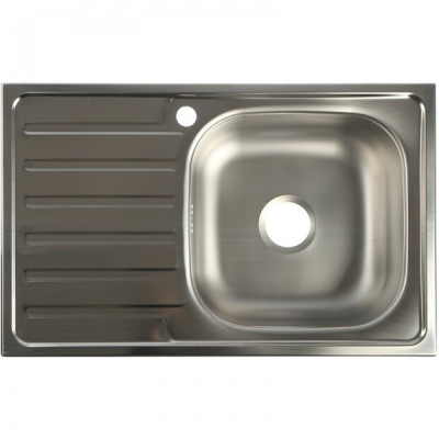 Мойка кухонная врезная 48x76*16см 0,6мм. (без сифона) Vladiks L-276 правая Мойка кухонная врезная 48x76*16см 0,6мм. (без сифона) Vladiks L-276 правая