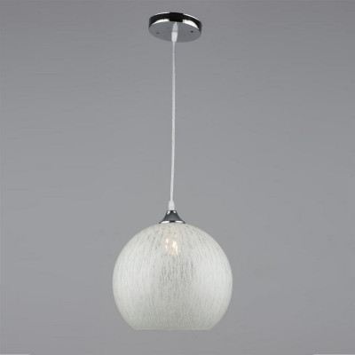 Люстра кухонная 1 плафон 25*22*80 см Е27 60Вт 4м2 плафон стекло хром Baizheng