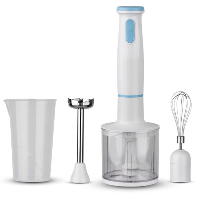 Блендер погружной 800 Вт нерж сталь 2 скорости 2 ножа чаша 700 мл белый Raf Baizheng
