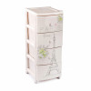 Мини фото Комод пластиковый 4-х секционный 395*500*980 мм светло-бежевый Париж Альтернатива