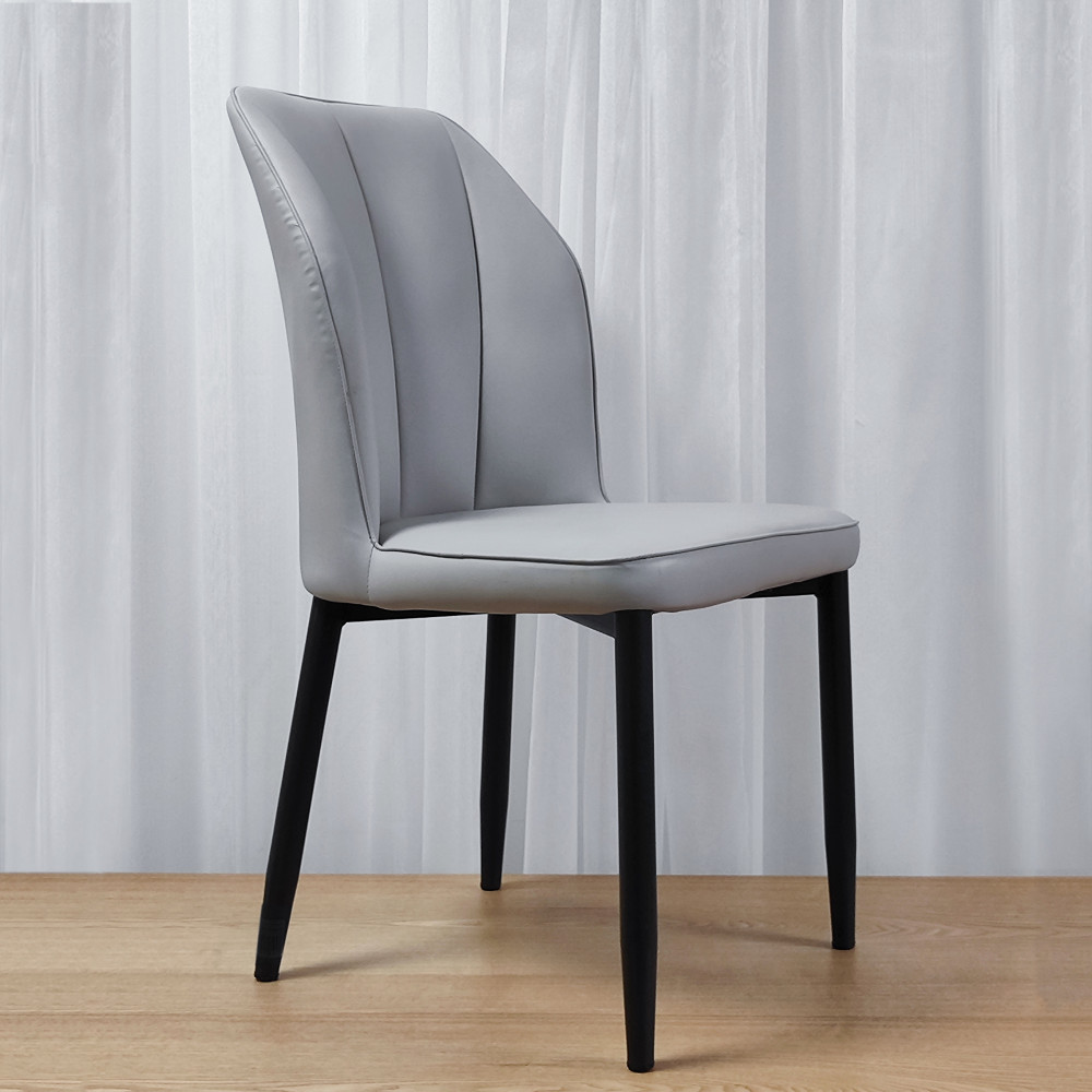 Стул металлический Baizheng 89×43×45 см, искусственная кожа, светло-серый, до 150 кг
