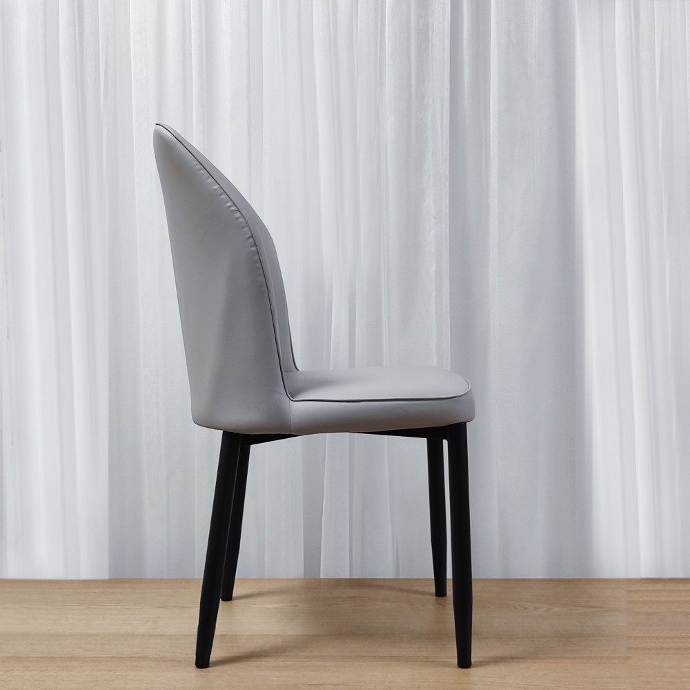 Стул металлический Baizheng 89×43×45 см, искусственная кожа, светло-серый, до 150 кг
