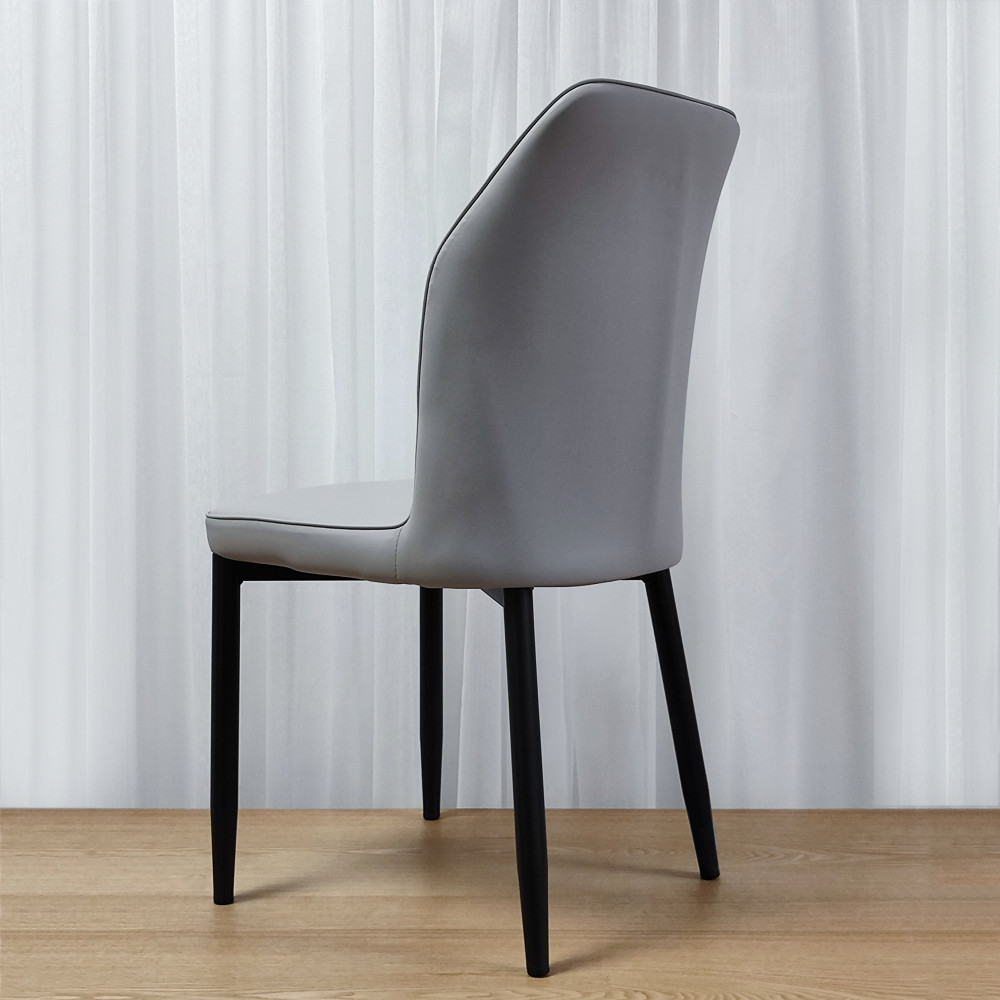 Стул металлический Baizheng 89×43×45 см, искусственная кожа, светло-серый, до 150 кг