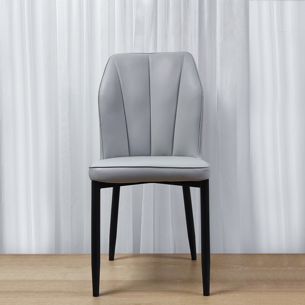 Стул металлический Baizheng 89×43×45 см, искусственная кожа, светло-серый, до 150 кг
