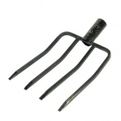 Вилы 4-х рогие садово-огородные сварные, квадрат 10мм, без черенка