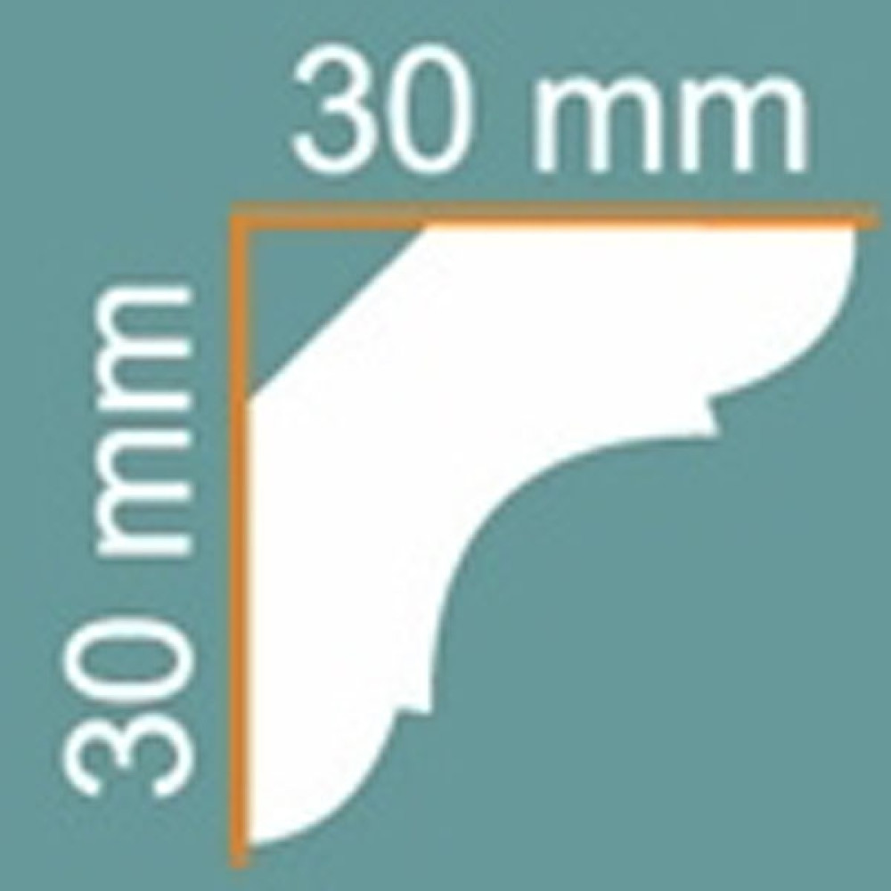 Плинтус экструзионный FK-4016 жемчуг 2,0м 30х30мм Флекс