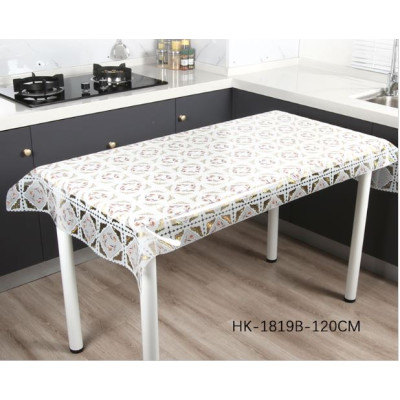 Клеенка силиконовая 1,2*20 м коричневые тюльпаны на бело-золотом кружеве Baizheng Клеенка силиконовая 1,2*20 м коричневые тюльпаны на бело-золотом кружеве Baizheng