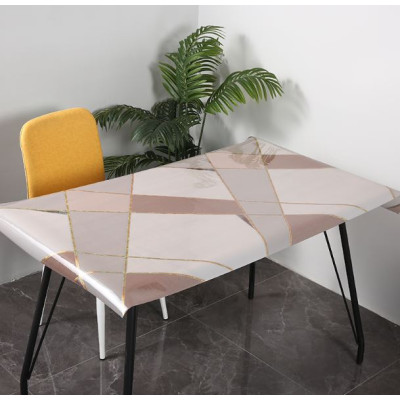 Клеенка силиконовая 1,0*20 м 0,6 мм геометрия коричнево-пудровый Baizheng Клеенка силиконовая 1,0*20 м 0,6 мм геометрия коричнево-пудровый Baizheng