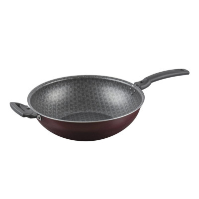 Сковорода ВОК алюминиевая 280 мм 2 ручки б/крышки ХОЗЯЮШКА-КРУЖЕВО Калитва