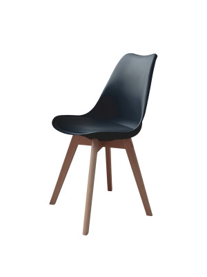 Стул Baizheng 46×49×82 см, полипропилен, мягкое сиденье, черный, до 120 кг Стул Baizheng 46×49×82 см, полипропилен, мягкое сиденье, черный, до 120 кг
